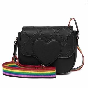 NWT Betsy Johnson quilted heart crossbody bag!